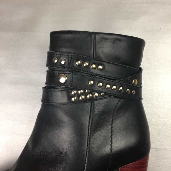 Firenze Aston black stud leather ankle boots - Picture 10 of 13